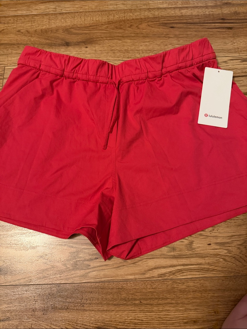lululemon Vibrant Pink Athletic Shorts with Drawstring Waist